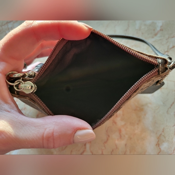 Small Brown Coach Signature Wristlet - Picture 3 of 4